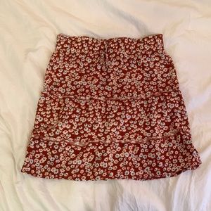Floral Mini Skirt